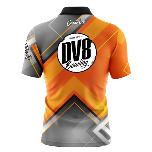 DV8 Orange Veneer Fast Track CoolWick Bowling Jersey - Image 2