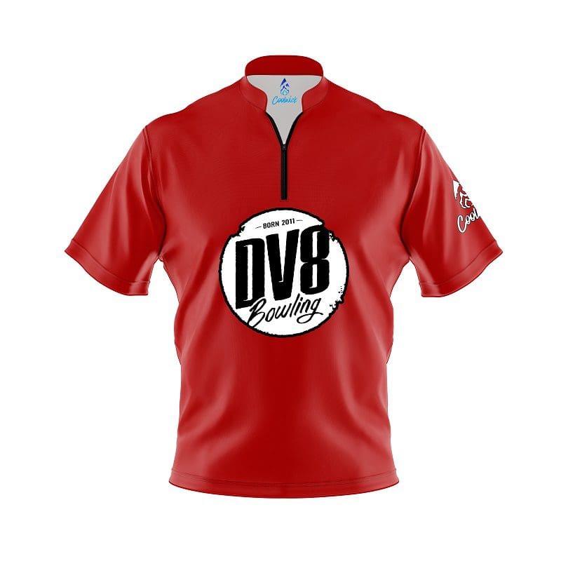 DV8 Plain Red Fast Track CoolWick Bowling Jersey