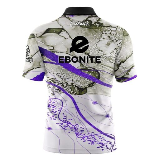 Ebonite Purple Granite Fast Track CoolWick Bowling Jersey - Image 2