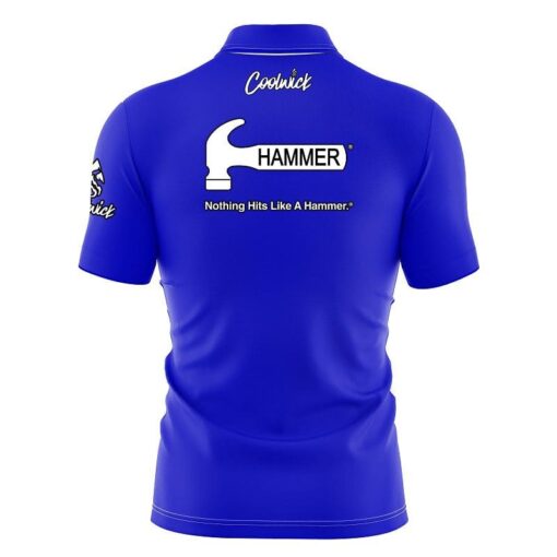 Hammer Blue Fast Track CoolWick Bowling Jersey - Image 2