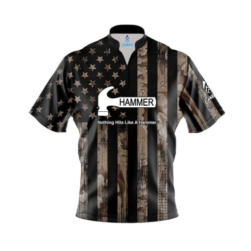 Hammer Desert Camo Flag Fast Track CoolWick Bowling Jersey