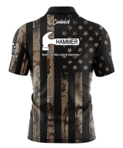 Alternative view of Hammer Desert Camo Flag Fast Track CoolWick Bowling Jersey
