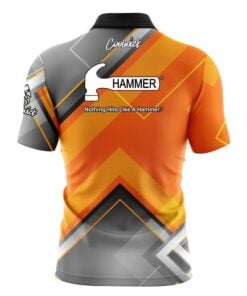 Alternative view of Hammer Orange Veneer Fast Track CoolWick Bowling Jersey