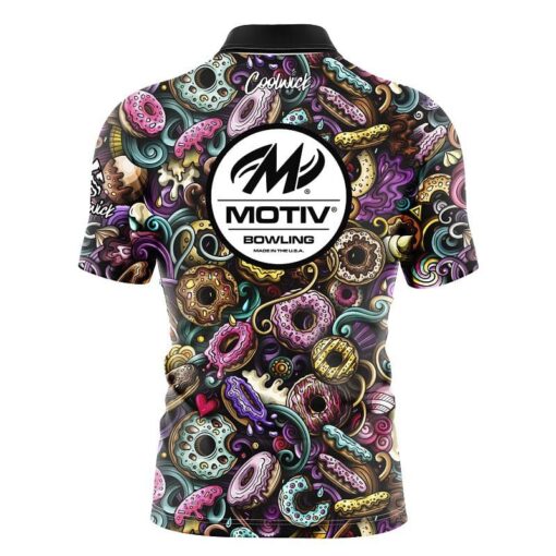 Motiv Doughnut Fast Track CoolWick Bowling Jersey - Image 2