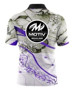 Alternative view of Motiv Purple Granite Fast Track CoolWick Bowling Jersey