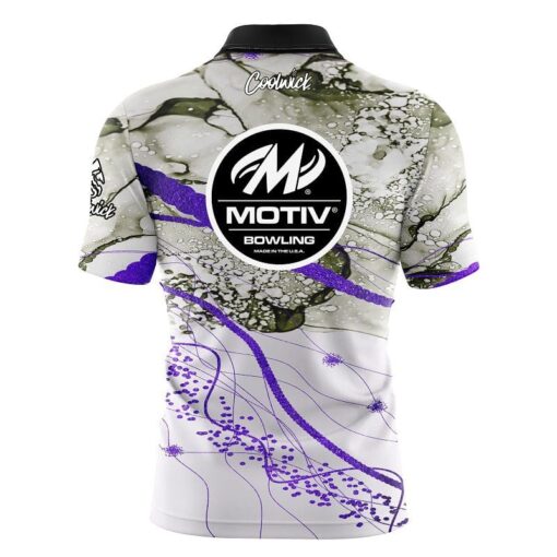 Motiv Purple Granite Fast Track CoolWick Bowling Jersey - Image 2