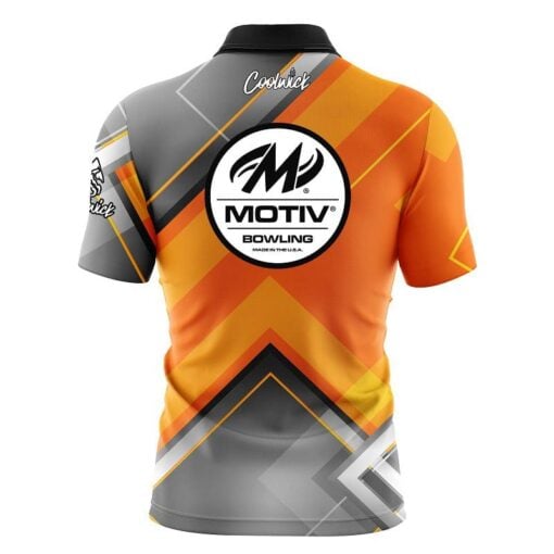 Motiv Orange Veneer Fast Track CoolWick Bowling Jersey - Image 2