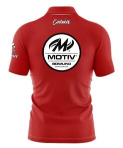 Alternative view of Motiv Plain Red Fast Track CoolWick Bowling Jersey