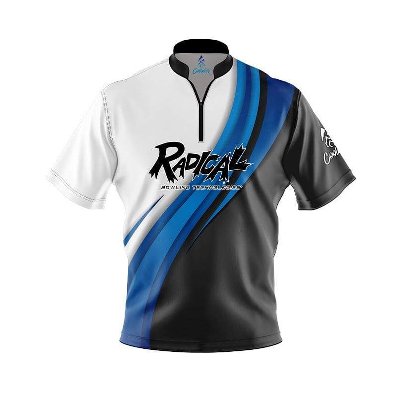 Radical Blue Flutter Fast Track CoolWick Bowling Jersey