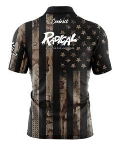 Alternative view of Radical Desert Camo Flag Fast Track CoolWick Bowling Jersey