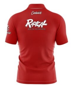 Alternative view of Radical Plain Red Fast Track CoolWick Bowling Jersey