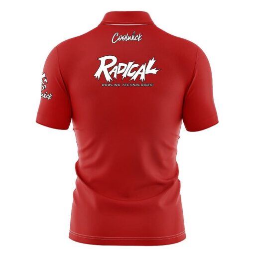 Radical Plain Red Fast Track CoolWick Bowling Jersey - Image 2