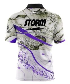 Alternative view of Storm Purple Granite Fast Track CoolWick Bowling Jersey