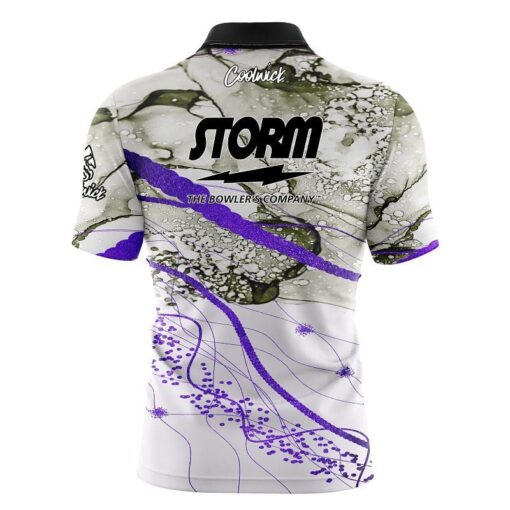 Storm Purple Granite Fast Track CoolWick Bowling Jersey - Image 2