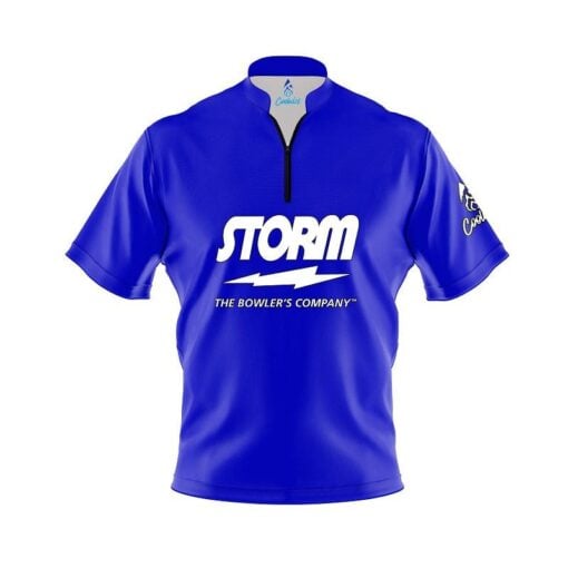 Storm Blue Fast Track CoolWick Bowling Jersey