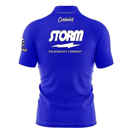 Storm Blue Fast Track CoolWick Bowling Jersey - Image 2