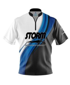 Storm Blue Flutter Fast Track CoolWick Bowling Jersey