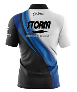 Alternative view of Storm Blue Flutter Fast Track CoolWick Bowling Jersey