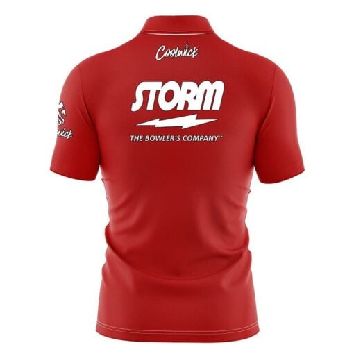Storm Plain Red Fast Track CoolWick Bowling Jersey - Image 2