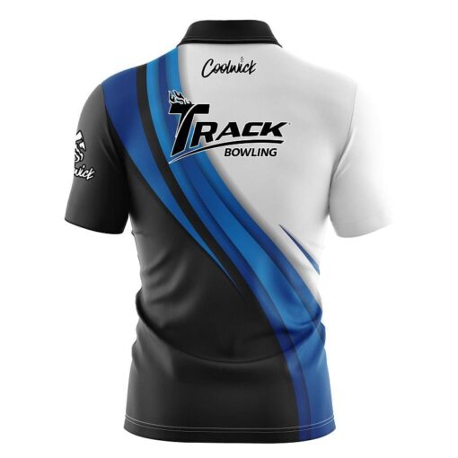 Track Blue Flutter Fast Track CoolWick Bowling Jersey - Image 2