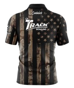 Alternative view of Track Desert Camo Flag Fast Track CoolWick Bowling Jersey