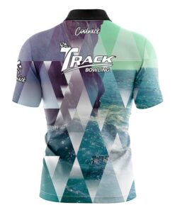 Alternative view of Track Geometric Ocean Fast Track CoolWick Bowling Jersey
