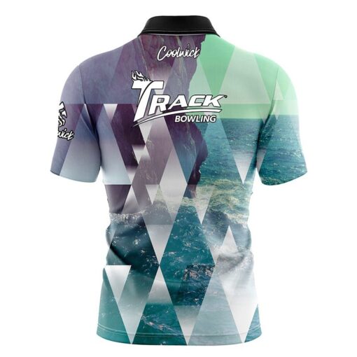 Track Geometric Ocean Fast Track CoolWick Bowling Jersey - Image 2