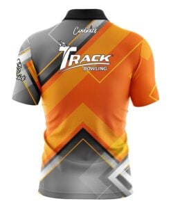 Alternative view of Track Orange Veneer Fast Track CoolWick Bowling Jersey