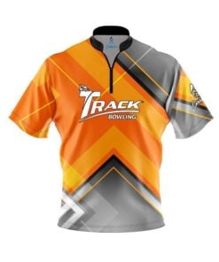 Track Orange Veneer Fast Track CoolWick Bowling Jersey