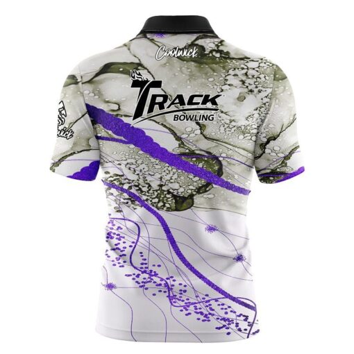 Track Purple Granite Fast Track CoolWick Bowling Jersey - Image 2