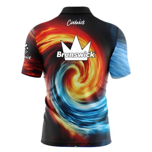 Brunswick Fire and Ice Vortex Fast Track CoolWick Bowling Jersey - Image 2