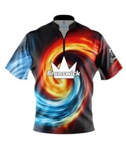 Brunswick Fire and Ice Vortex Fast Track CoolWick Bowling Jersey
