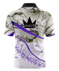 Alternative view of Brunswick Purple Granite Fast Track CoolWick Bowling Jersey