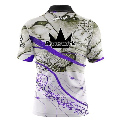 Brunswick Purple Granite Fast Track CoolWick Bowling Jersey - Image 2