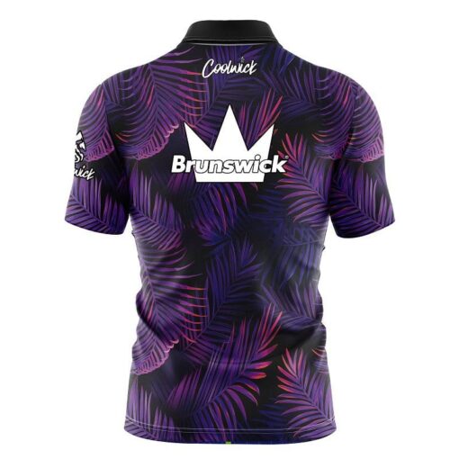 Brunswick Purple Jungle Fast Track CoolWick Bowling Jersey - Image 2