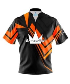 Brunswick Steaming Dynamic Orange Fast Track CoolWick Bowling Jersey