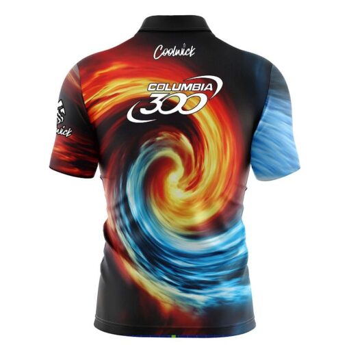 Columbia 300 Fire and Ice Vortex Fast Track CoolWick Bowling Jersey - Image 2