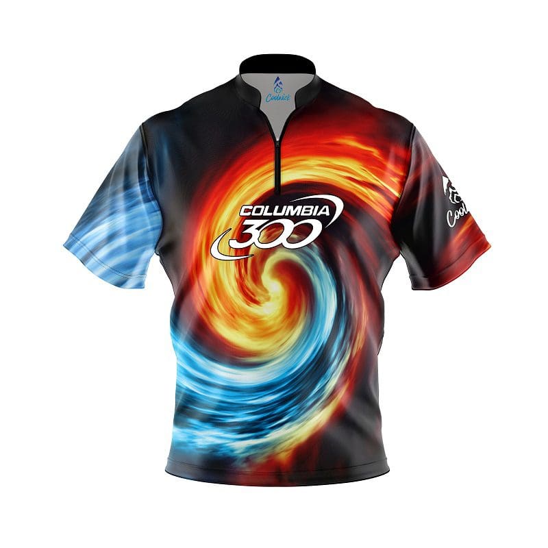 Columbia 300 Fire and Ice Vortex Fast Track CoolWick Bowling Jersey