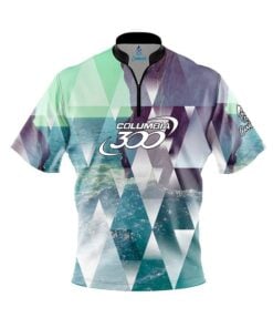 Columbia 300 Geometric Ocean Fast Track CoolWick Bowling Jersey