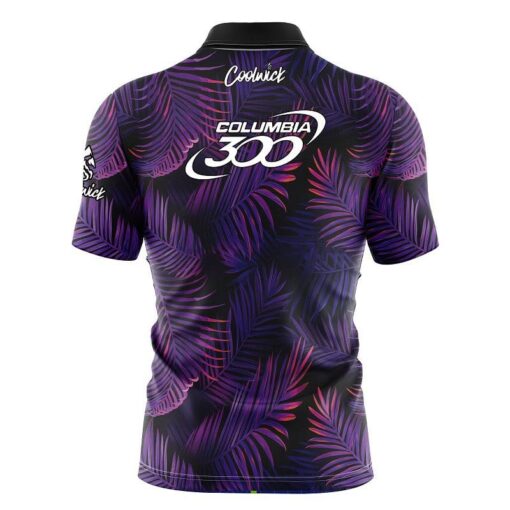 Columbia 300 Purple Jungle Fast Track CoolWick Bowling Jersey - Image 2