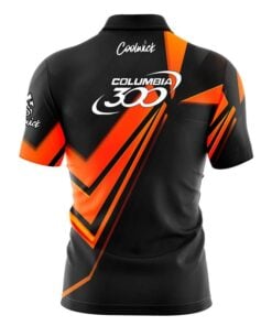 Alternative view of Columbia 300 Steaming Dynamic Orange Fast Track CoolWick Bowling Jersey
