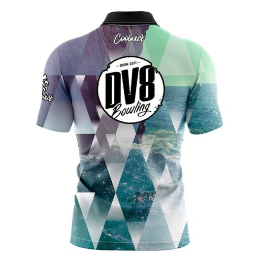 DV8 Geometric Ocean Fast Track CoolWick Bowling Jersey - Image 2