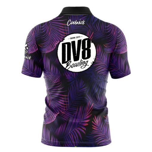 DV8 Purple Jungle Fast Track CoolWick Bowling Jersey - Image 2