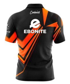 Alternative view of Ebonite Steaming Dynamic Orange Fast Track CoolWick Bowling Jersey