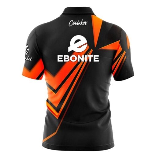 Ebonite Steaming Dynamic Orange Fast Track CoolWick Bowling Jersey - Image 2