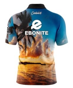 Alternative view of Ebonite Sunset Palm Trees Fast Track CoolWick Bowling Jersey