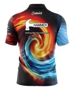 Alternative view of Hammer Fire and Ice Vortex Fast Track CoolWick Bowling Jersey