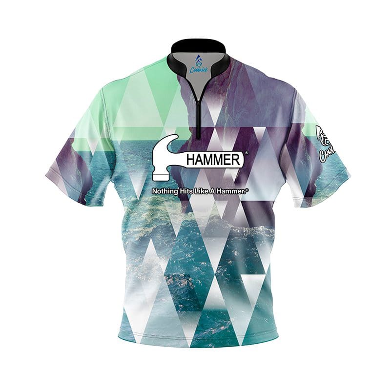 Hammer Geometric Ocean Fast Track CoolWick Bowling Jersey
