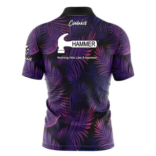Hammer Purple Jungle Fast Track CoolWick Bowling Jersey - Image 2