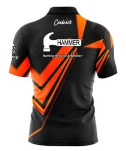 Alternative view of Hammer Steaming Dynamic Orange Fast Track CoolWick Bowling Jersey